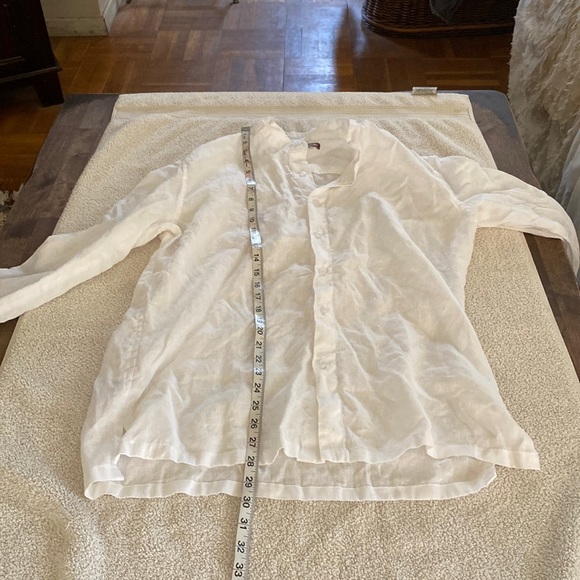 Island Importer 100% linen stunning white blouse. Beautiful high end linen - Picture 10 of 11